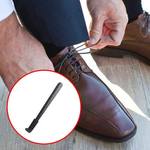 Black Shoehorn Practical High-end Shoehorn Stainless Steel Brown shoehorns - Picture 3 of 11