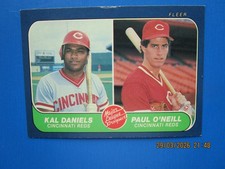 FREE SHIPPING- 1986 FLEER # 646 PAUL O'NEILL/KAL DANIELS  ROOKIE  CARD. rookie card picture