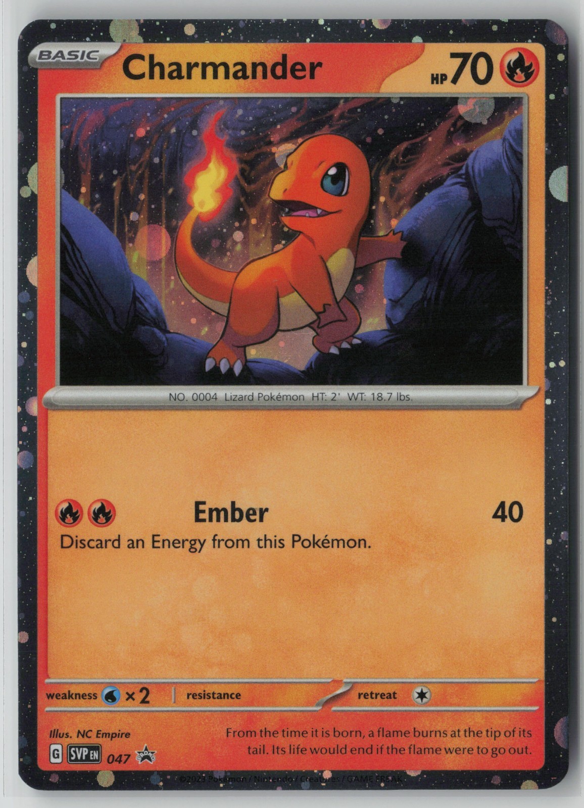 Charmander - 047 (Cosmos Holo) Pokemon Scarlet & Violet Promo Cards Holo (NM) 3