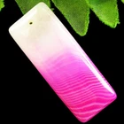 Pink White Onyx Agate Oblong Pendant Bead 50x20x6mm H21286
