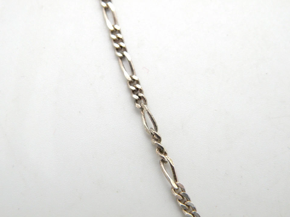 复古意大利 925 稻草人红色和灰色尖晶石宝石纯银项链 — 第 2/4 张图片