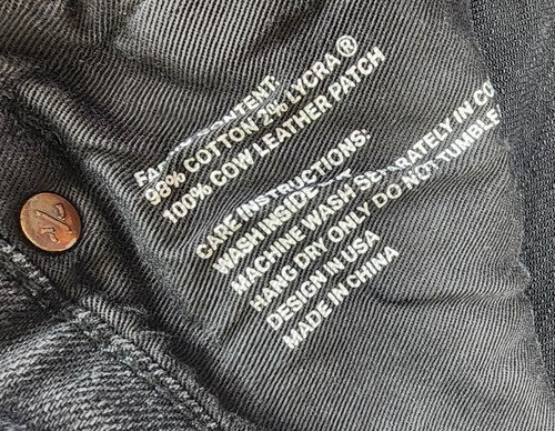 Jeans Marca Púrpura Para Hombre 32x32 Negro P001 Ajustado Botón Mosca Elastizado Denim - Imagen 11 de 14