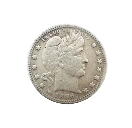 1896 S Barber Silver Quarter 25C Coin