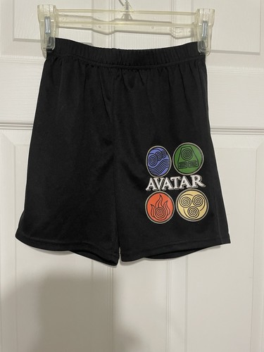 Avatar Shorts Gym Black Unisex Sz8 NWOT Summer Boys Girls Activewear Nickelodeon