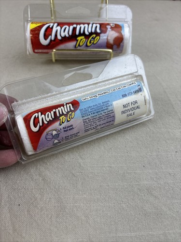 2 Vtg Charmin To Go Toilet Paper 1-Ply Bath Tissue 55 Sheets Pull out Dispenser - Picture 5 of 12