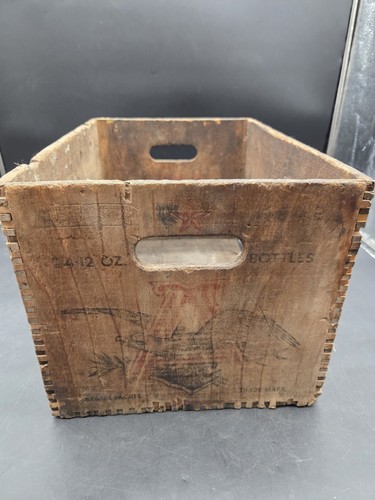 Frühe Anheuser-Busch Holz Bierkiste seltene Flasche St. Louis MO Eigentum Vintage - Bild 13 von 17