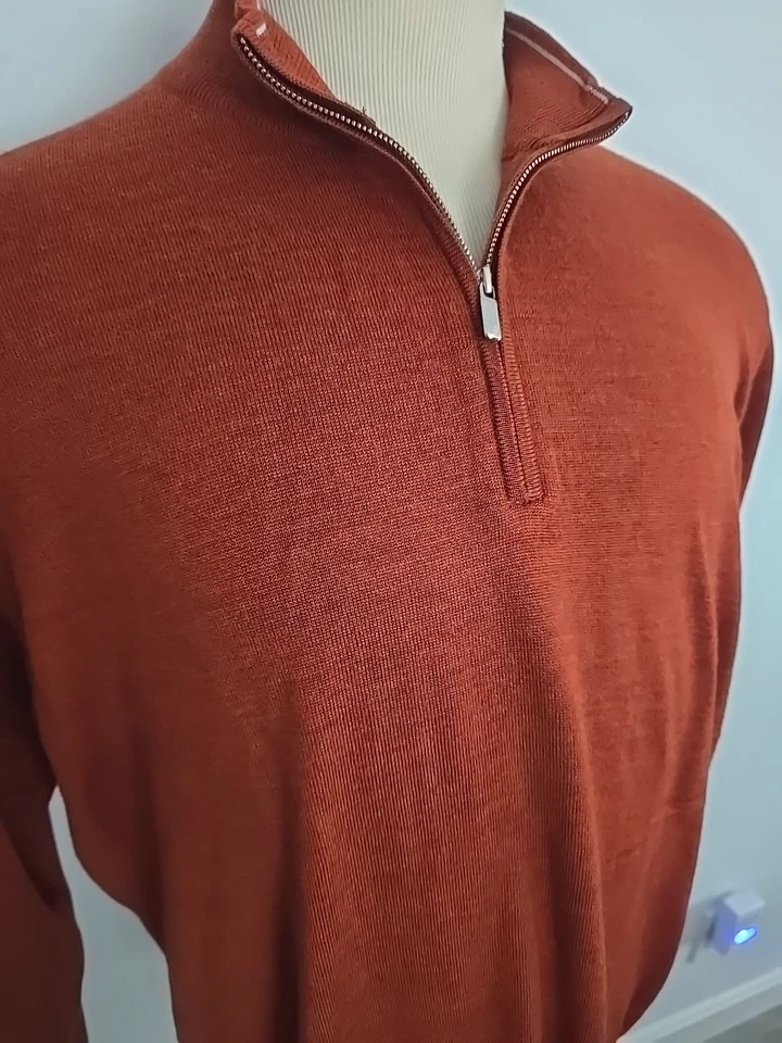 PETER MILLAR CROWN CIDER NEW MEN'S HALF ZIP SWEATER SIZE XXL - Image 2 of 4