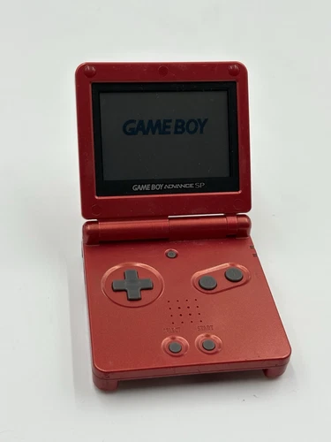 Nintendo Game Boy Advance SP Handheld Game Console Only AGS-101 Red Tested Works