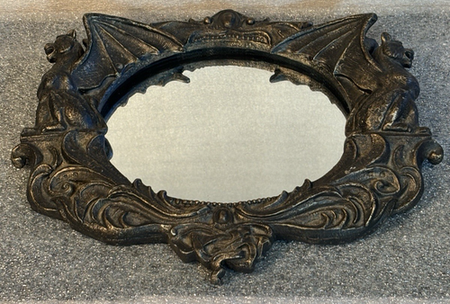 VANDOR Dragon Gargoyle HellHound 10" Wandspiegel Verbundmetall - Bild 1 von 12