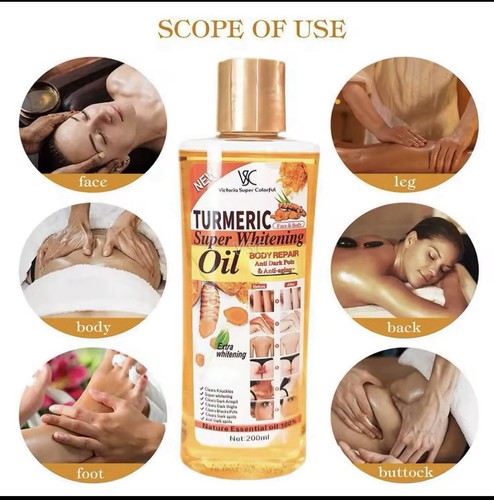 Tumeric Super Whitening Oil Body Repair Anti Dark Spots And Anti Aging - Picture 2 of 5