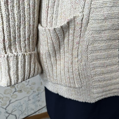 Free People Cable Cardigan Sz M 100% Cotton Oversized Ivory Pastel MSRP $148 NWT - Picture 6 of 8