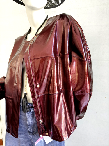 🌟MARINA RINALDI LEATHER Jacket PLUS size 29 US W20_ It58_ De50_ Gb24_Fr54 - Picture 12 of 24