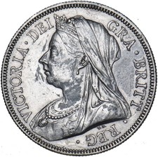 1893 Halfcrown - Victoria British Silver Coin - Nice