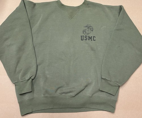 Vintage Marine Corps USMC Jogginganzug (Hose & Hemd) Herren XL grün hergestellt in den USA - Bild 2 von 6