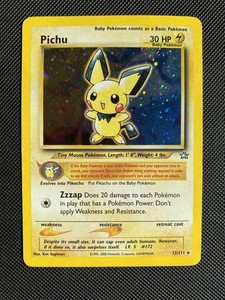 Pichu - 12/111 Neo Genesis Unlimited Holo Rare Pokemon - NM