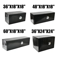 36"/48"/60"X18"/24"X18"/24" Aluminum Underbody Truck Pickup Tool Box w/Barn Door