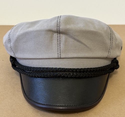 Sterkowski Harley 100% Softened Cotton Biker Cap/Leather Visor Vintage - Picture 2 of 6