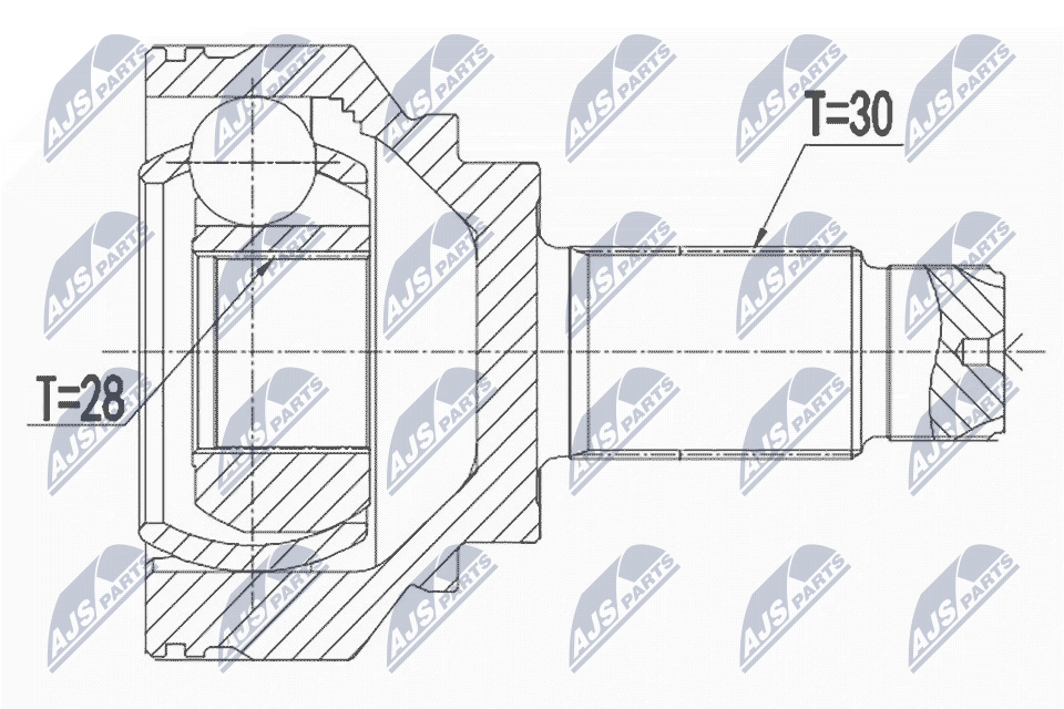 Fits NTY NPZ-BM-028 OUTER CV JOINT - Image 6