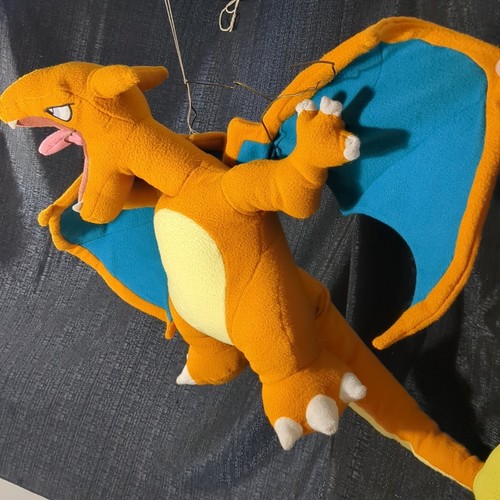 rare FINE Charizard Plush JUMBO 22" TALL 48" LONG VTG 1996 Nintendo Pokemon Toy - Picture 18 of 24