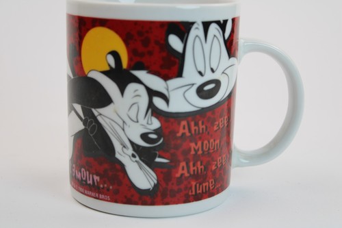 Vintage 1998 LOONEY TUNES PEPE LE PEW Kaffeebecher selten "Love Is Blind" Design - Bild 3 von 7