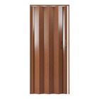 Pemberly Row 36" W PVC Foldable Accordion Doors or Privacy Room Divider - Walnut