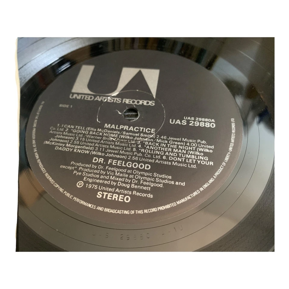 Dr. Feelgood – Malpractice A1B1 exc - Hard Pub Rock LP Vinyl Record - Image 3 of 4
