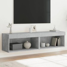 SVV TV Cabinets with LED Lights 2 pcs Concrete Grey 60x30x30 cm