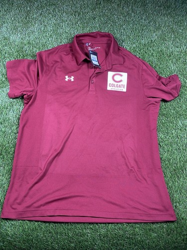 Colgate University Under Armour Poloshirt Herren Xl Neu mit Etikett Rot Ncaa