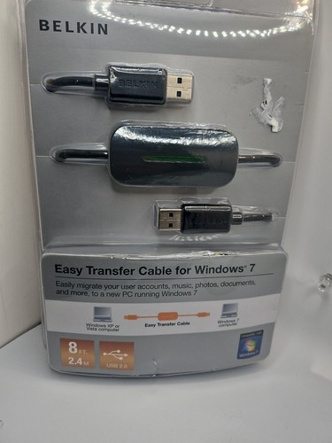 Belkin Easy Transfer Cable For Windows 7 New In Box, Sealed 8 ft 2.4 m USB 2.0 - Picture 6 of 6