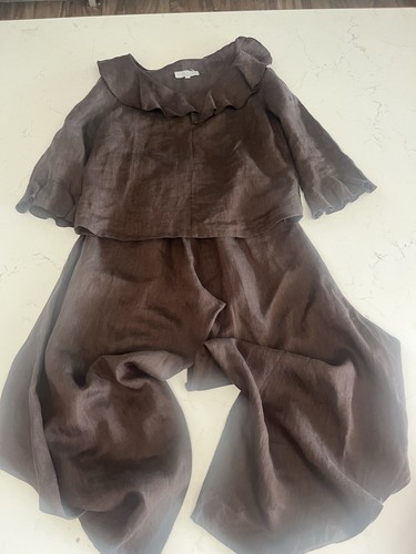 Bryn Walker Women’s XS Belle Sleeve Top + Pants 2 PC Set NWT - Picture 2 of 5