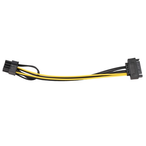 2X(15Pin SATA Male to 8Pin(6+2) PCI-E Supply Cable SATA Cable 15-Pin to 88060 - Afbeelding 3 van 7