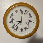 National Audubon Society Singing Bird Clock 13" Oak Color Frame Clock Low Sound