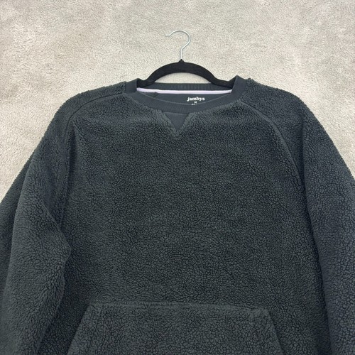 Jambys Sherpa Floof Crew Mujer M Negro Canguro Bolsillo Acogedor Cómodo Suave Informal - Imagen 3 de 14