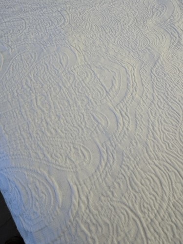 PiuBelle Piu Belle Matelasse 100 % Baumwolle Schneeweiß Vorhang Panel 46" x 90 - Bild 10 von 13