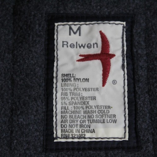 Relwen Jacket Men Medium Vertical Insulator Full Zip Quilted Black Outdoor - Picture 5 of 11