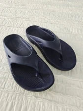 OOFOS Original Recovery Open Toe Sandals Thong Blue Men's 7 Women's 9