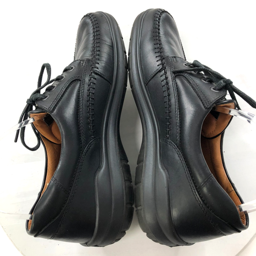 Ecco Men's EUR 46 US 12/12.5 Moc Toe Leather Derby Lace Up Sneakers Shoes Black - Picture 6 of 14