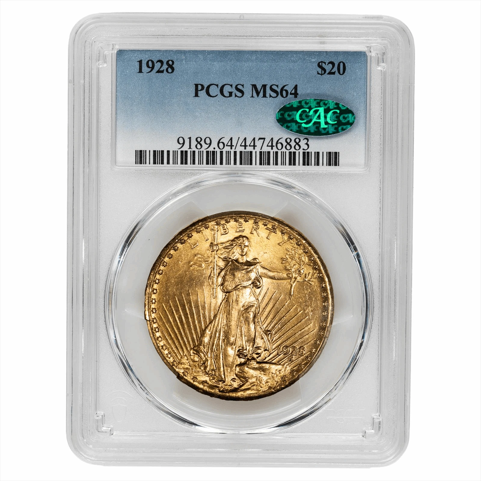 1928 St. Gaudens Gold Double Eagle $20 PCGS MS 64 CAC