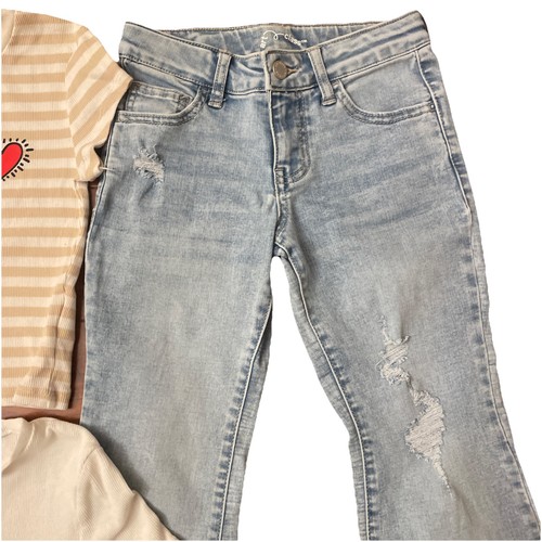 Lote de 3 piezas de jeans y camisetas H&M de clase artística para niñas talla 8-10 - Imagen 5 de 5