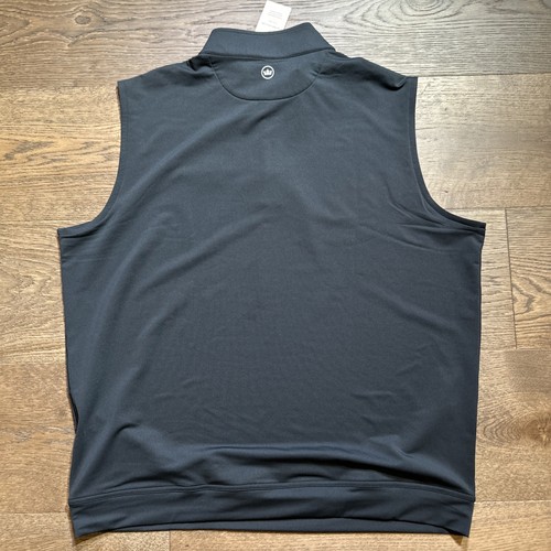 Pullover Peter Millar Hombre Cremallera Cuarto Deportivo Perth Elástico, Chaleco Negro, XXL - Imagen 5 de 6