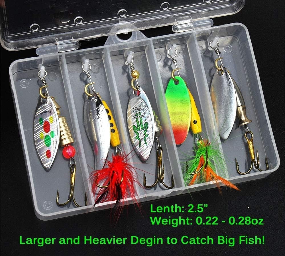 10 Heavy Metal Spinner Baits - Sharp Hook Lures for Ultimate Fishing Success - Image 6