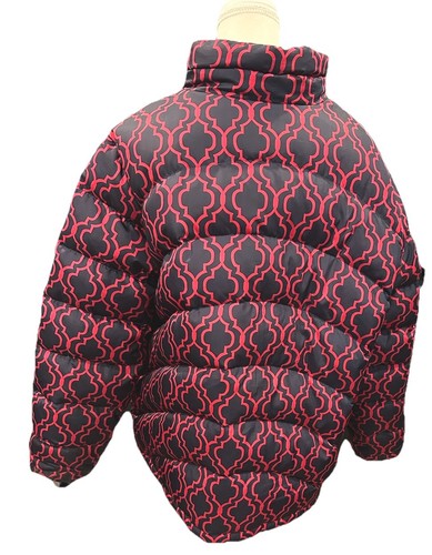 Lands End Women’s Puffer Jacket Winter Coat Geometric Sz 2X Hot Pink READ - Picture 3 of 20