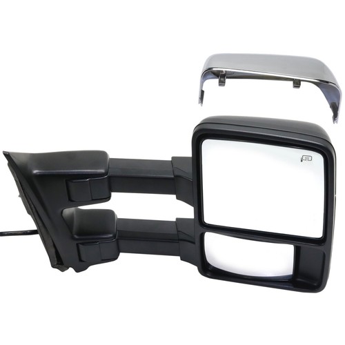 Tow Mirror For 2011-16 Ford F450 Super Duty RH Power Fold Heat Light with Memory - Picture 2 of 7