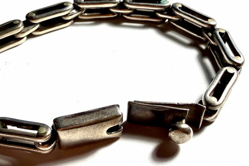 MASSIVES SILBER KETTENARMBAND OVAL GLIEDERKETTE BRACELET 925 MEXICO 26,9g - 7 1/2" - Bild 4 von 5