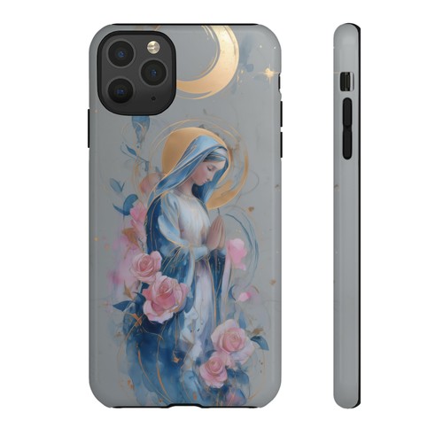 Phone Ink Case for iPhone / Galaxy / Pixel – Virgin Mary Brushstrokes Roses - Picture 126 of 257