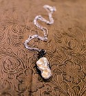 Vintage Baroque Pearl Pendant On Sterling Silver Chain Necklace — photo 2