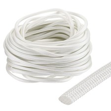 Insulation Cable Protector, 65.6Ft-4mm High TEMP Fiberglass Sleeve White
