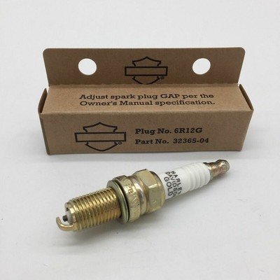 Harley Davidson Gold Spark Plug 6R12G 32365-04 OEM Twin Cam Evolution