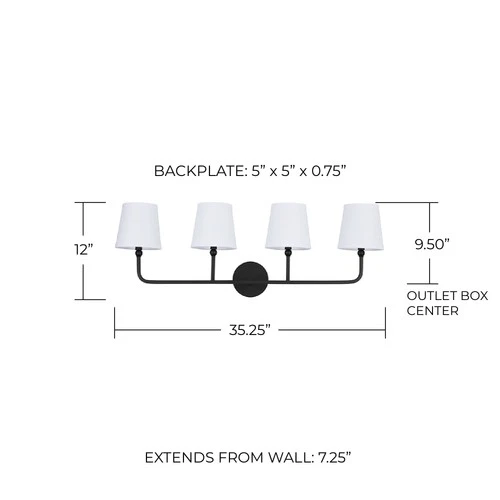 Capital Lighting 119341-674 Dawson 4 Light 35"W Bathroom Vanity - Picture 3 of 11