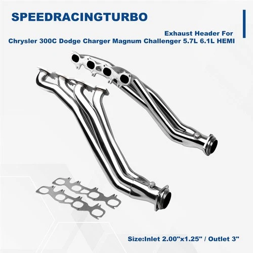 Exhaust Header For Chrysler 300C Dodge Charger Magnum Challenger 5.7L 6.1L HEMI